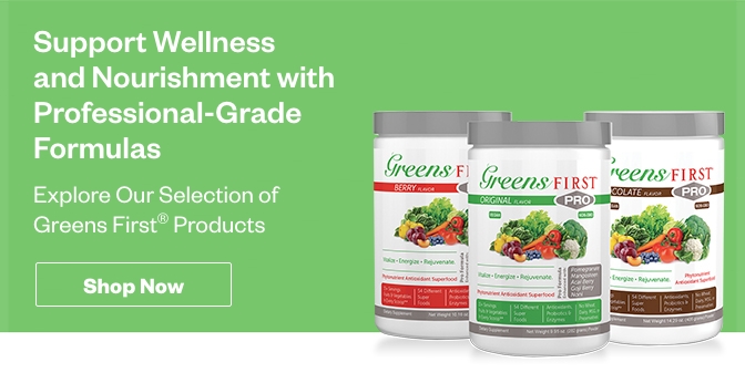 Three Quarter Page Ad – Shop Greens First® Professional Wellness Formulas at MeyerSPA – Click to View Page