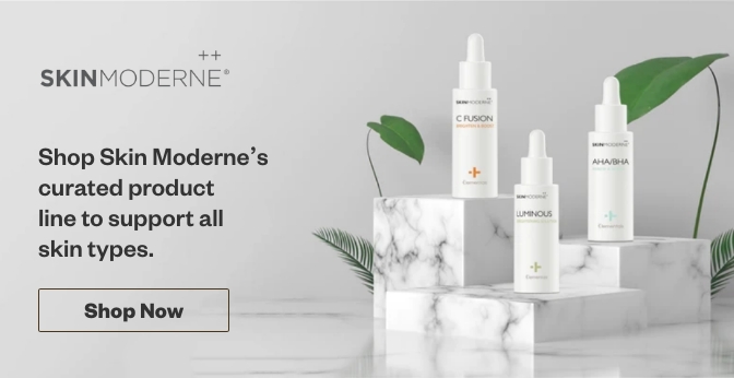 Home Page Banner Ad – Shop Skin Moderne’s Product Line at MeyerSPA – Shop Now