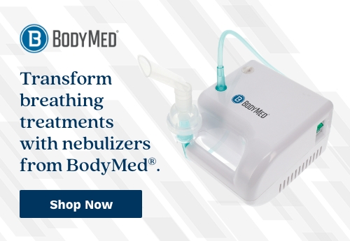 Half Page Ad – Shop BodyMed Nebulizers at Milliken Medical – Click to View Page