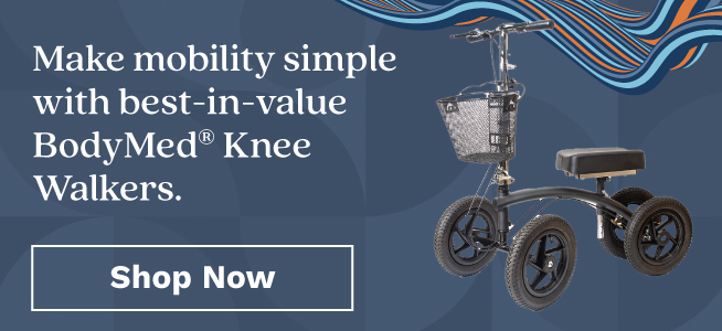 Make mobility simple with best-in-value BodyMed® Knee Walkers.