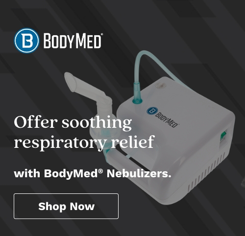 Half Page Ad – Shop BodyMed Nebulizers at Milliken Medical – Shop Now