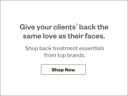 Half Page Ad – Shop Back Treatment Essentials from Top Brands at MeyerSPA – Click to View Page