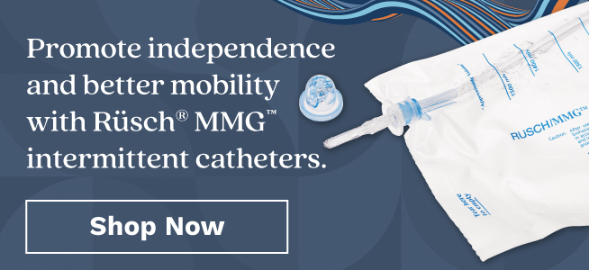 Promote independence and better mobility with Rüsch® MMG™ intermittent catheters. - Click to view page
