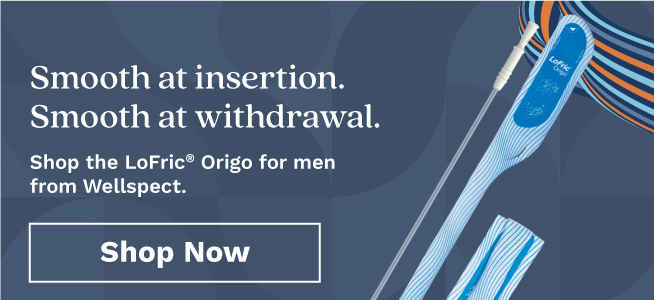 Smooth at insertion. Smooth at withdrawal. Shop the LoFric® Origo for men from Wellspect. - Click to view page