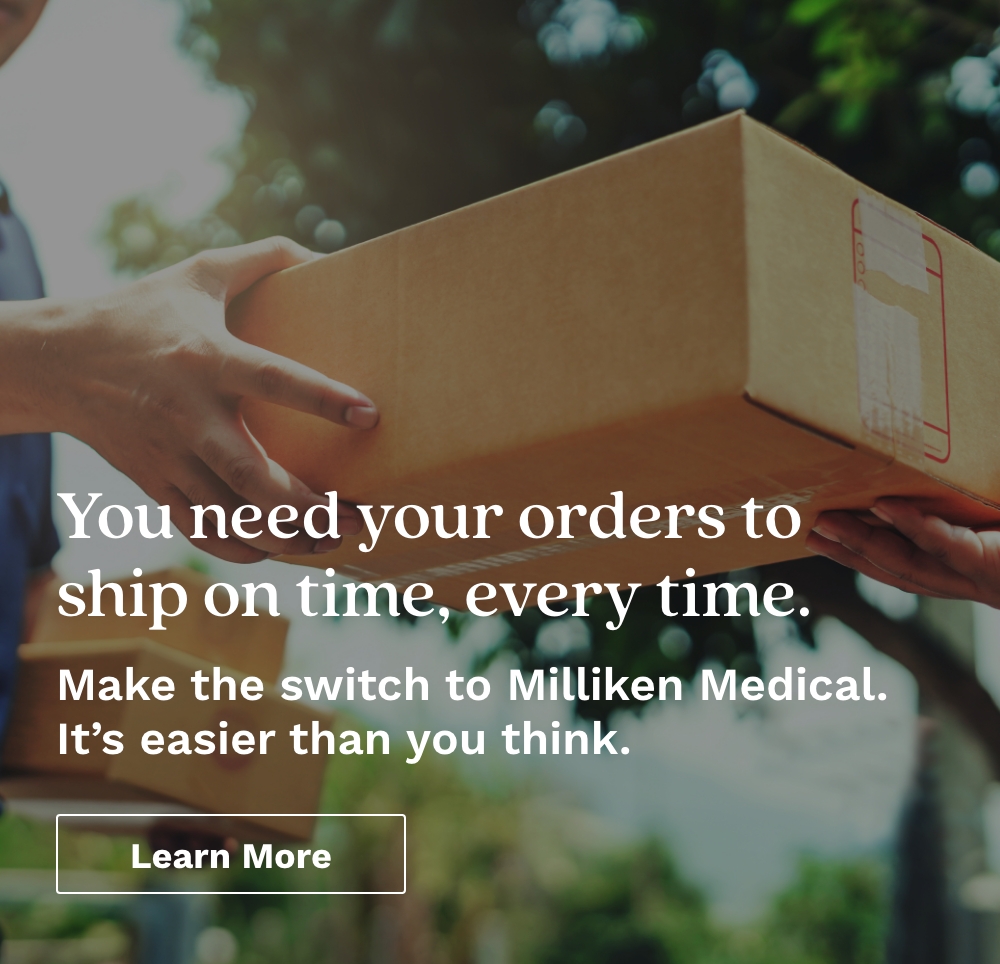 Half Page Ad – Enjoy Same-Day Shipping at Milliken Medical – Learn More