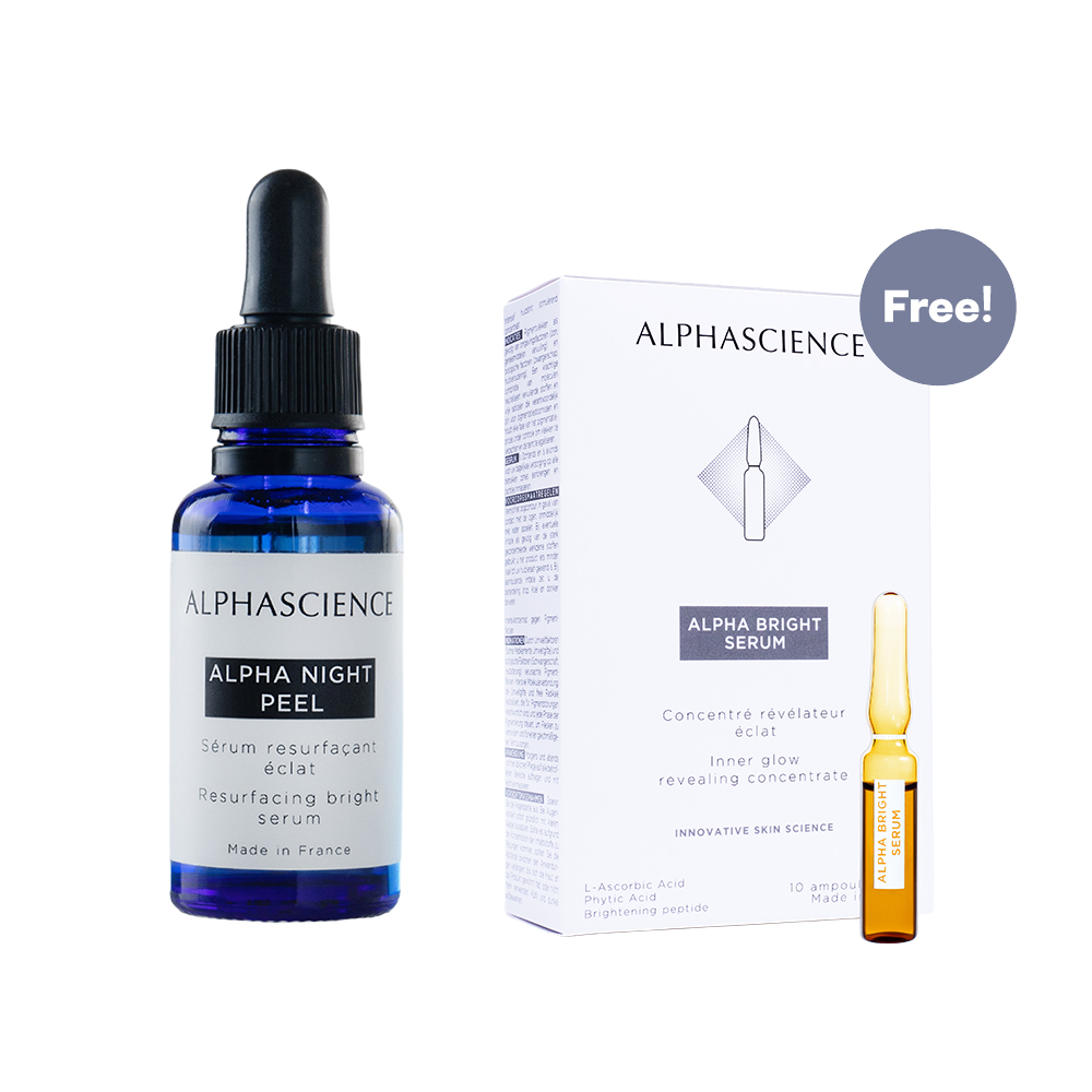 ALPHASCIENCE Alpha Night Peel and Ampoules