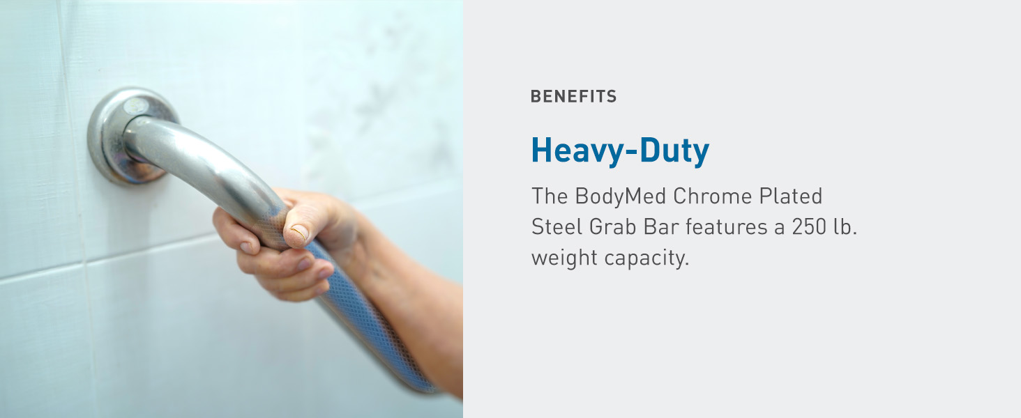 BodyMed Steel Grab Bar - Heavy-Duty