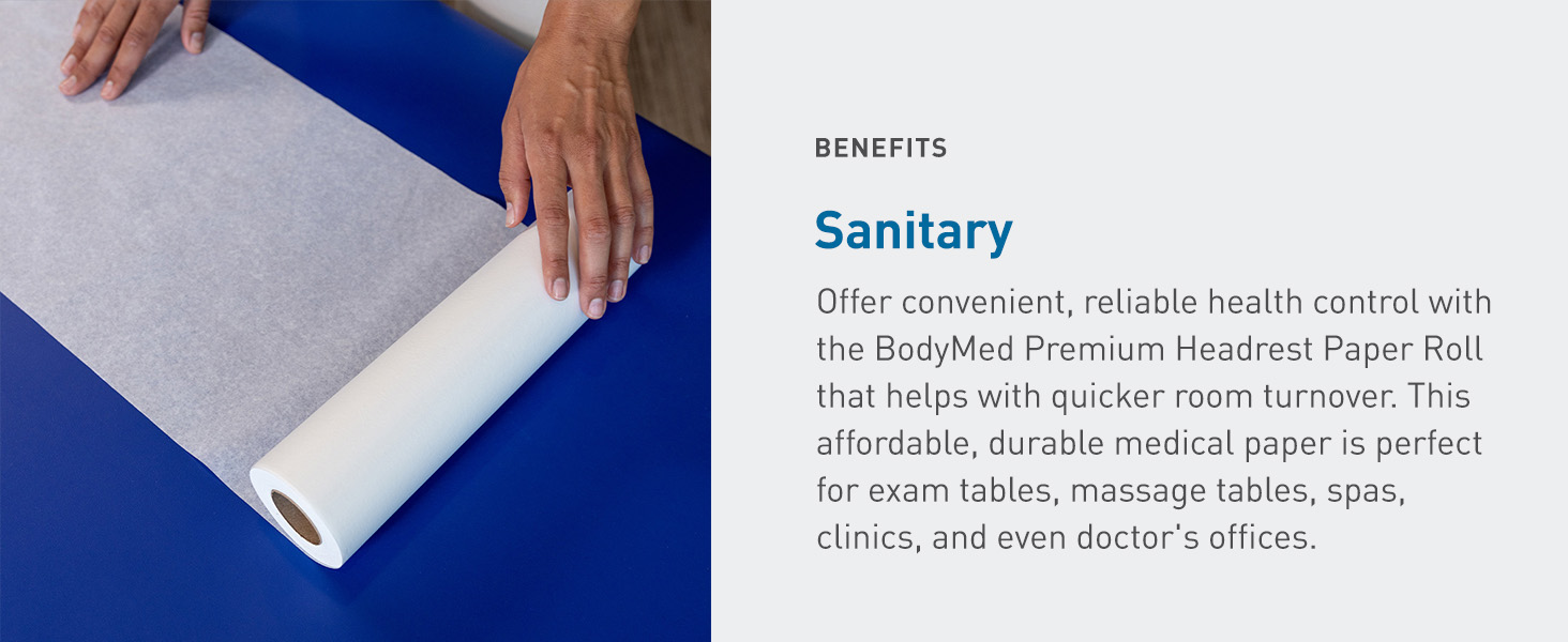 BodyMed Headrest Paper Rolls - Sanitary
