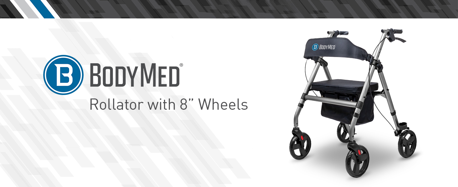 BodyMed Rollator with 8 in. Wheels - 01