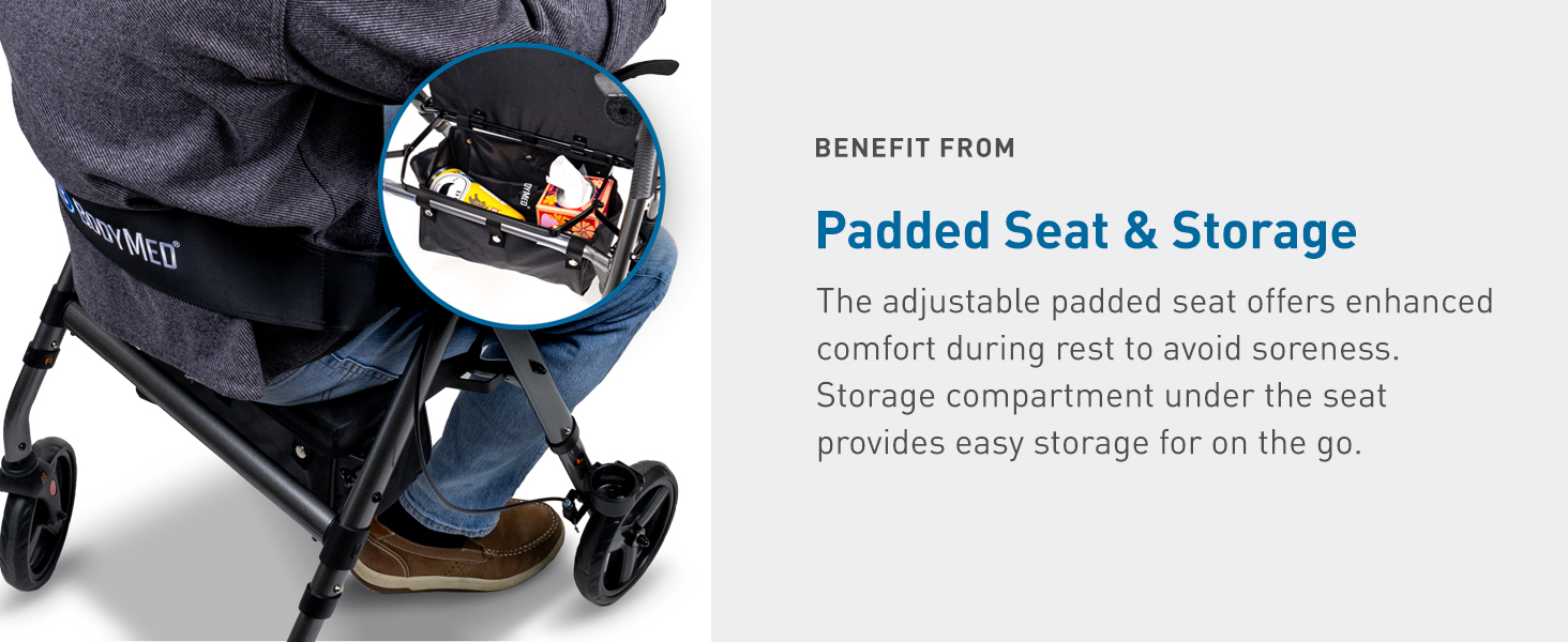 BodyMed Rollator with 8 in. Wheels - 03