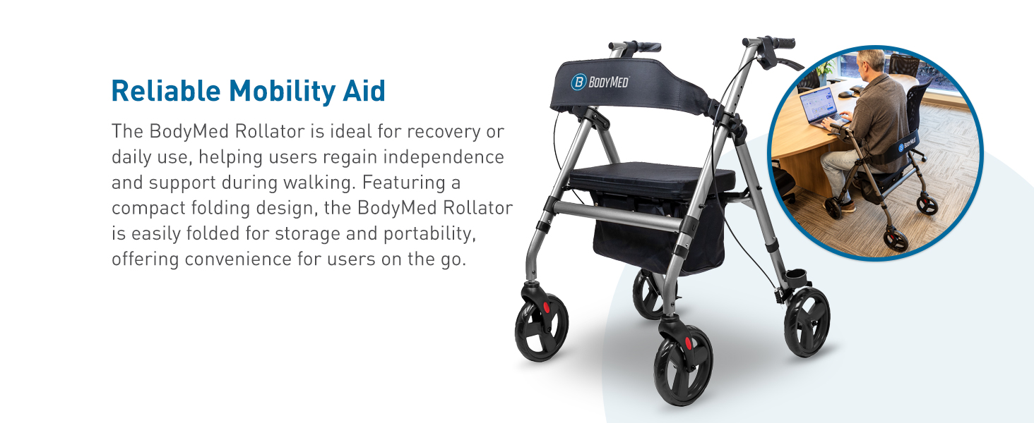 BodyMed Rollator with 8 in. Wheels - 07