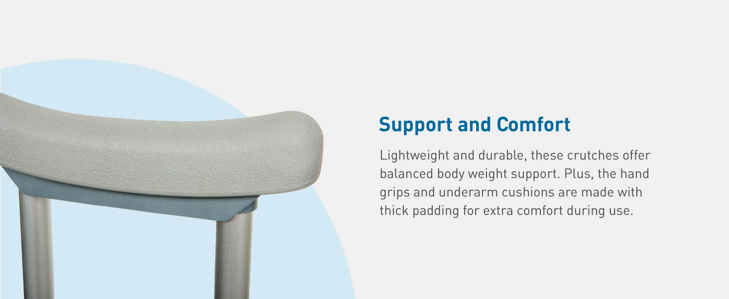 BodyMed Aluminum Crutches - Support and Comfort