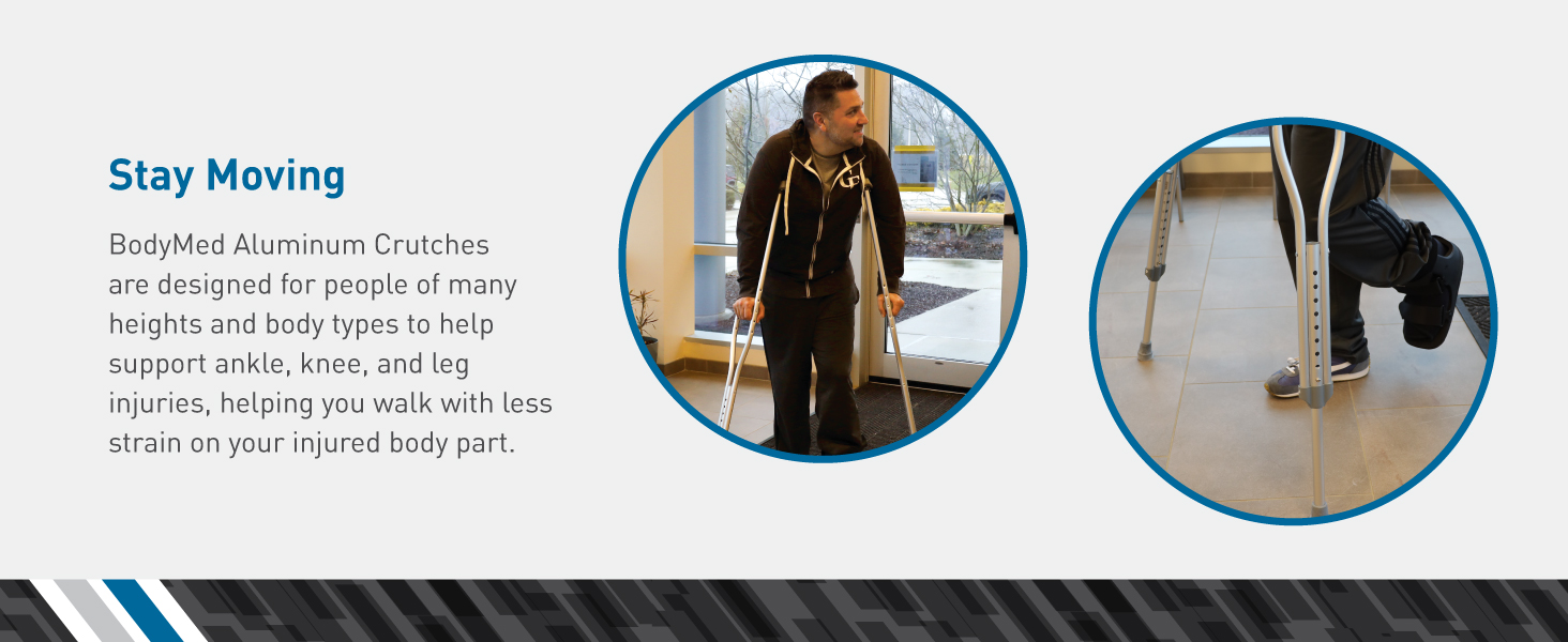 BodyMed Aluminum Crutches - Stay Moving