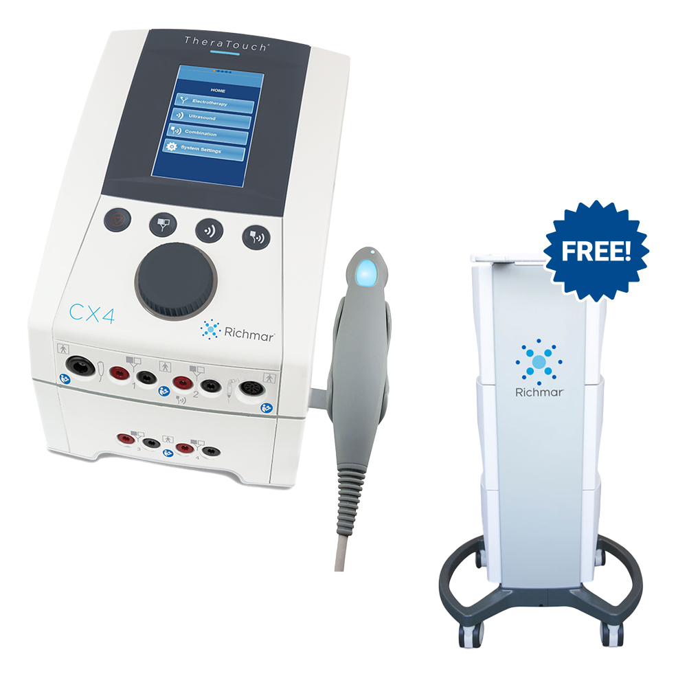TheraTouch CX4 Clinical Electrotherapy and Ultrasound System with Cart