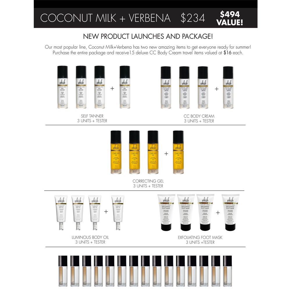 Kit - Whish Beauty Coconut Milk + Verbena Package - CLick to View Page