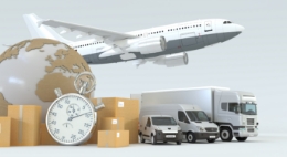 Collage of planes, trucks, and cars