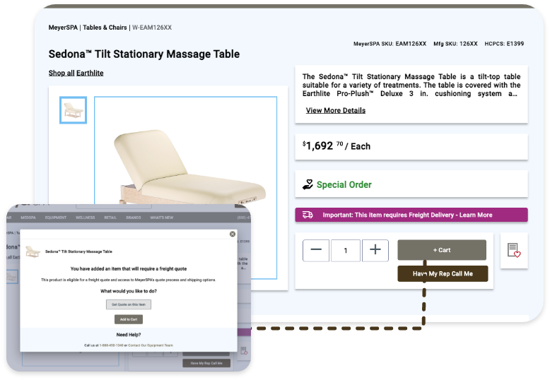 Infographic showing product detail page on website
