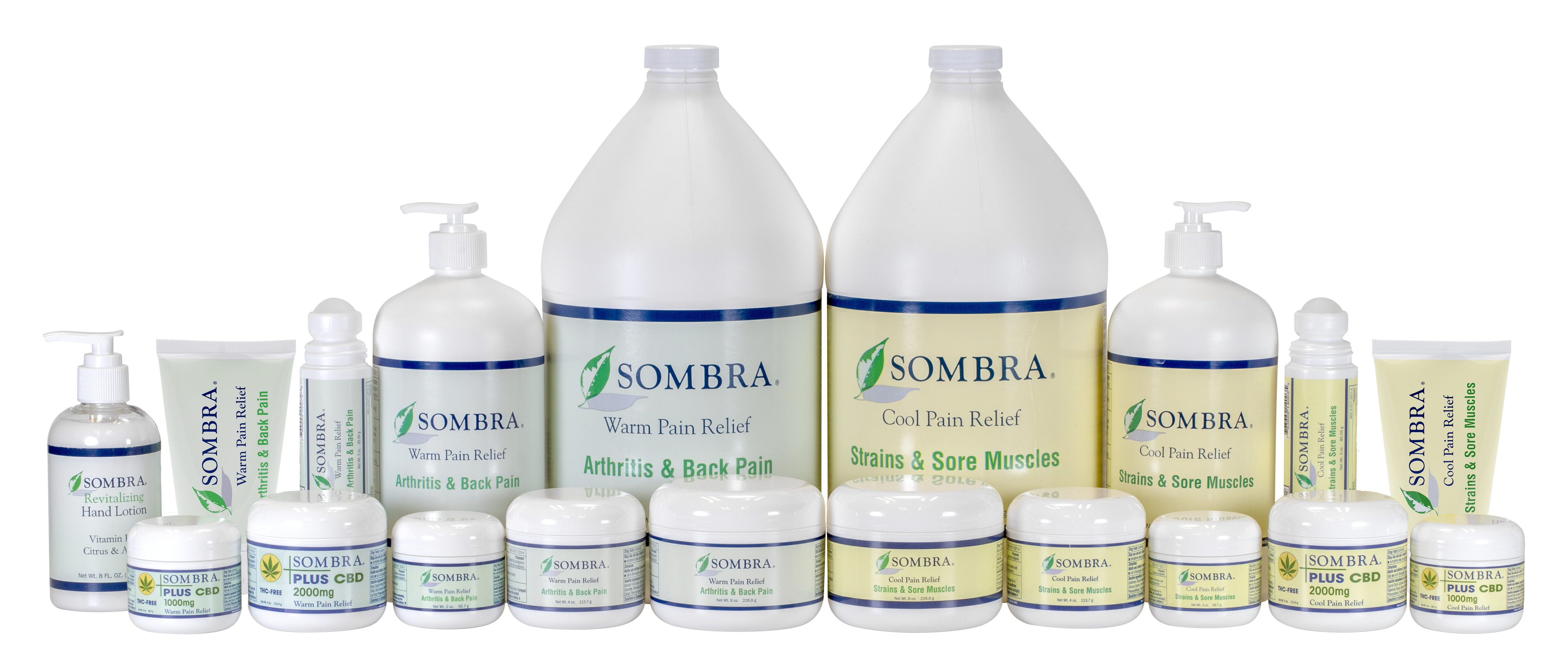Sombra analgesic product group shot