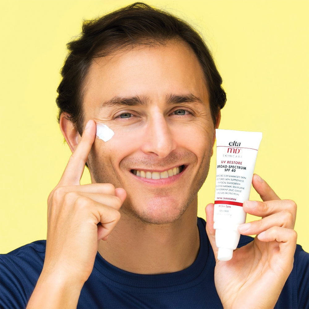 EltaMD - Man applying sunscreen - Click to Shop