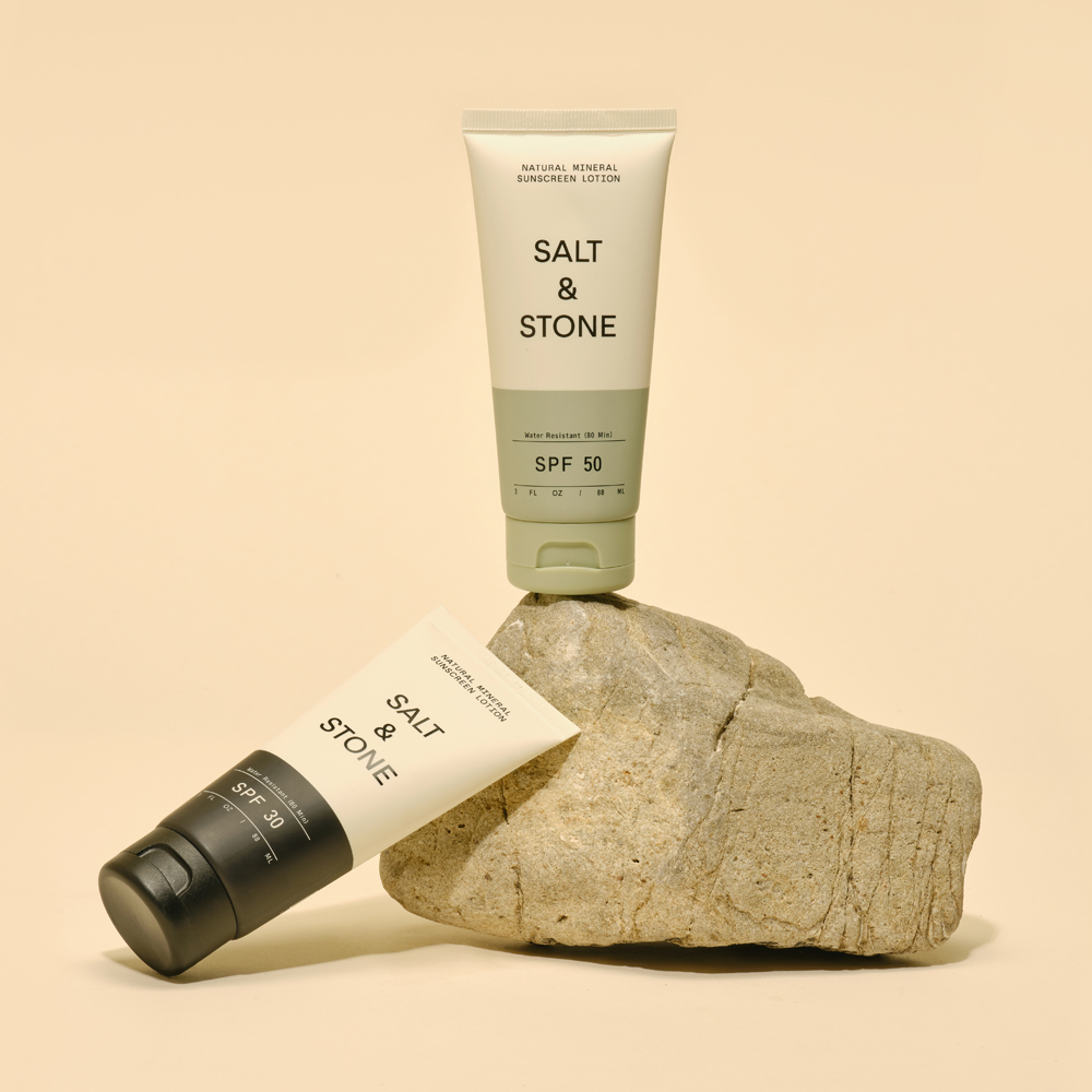 Salt & Stone product on rock